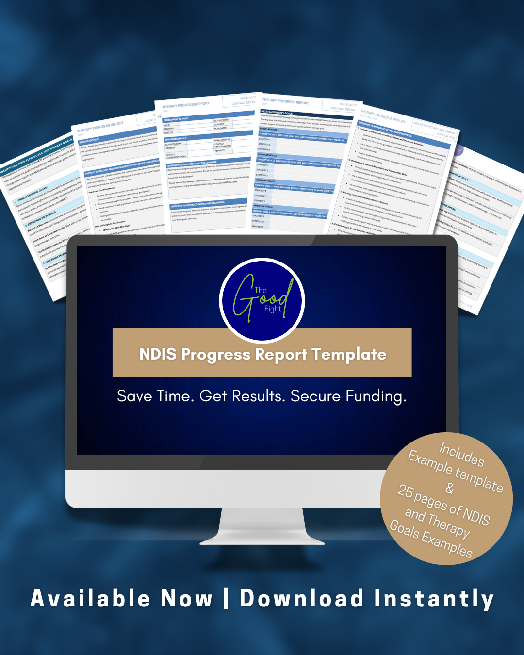 NDIS Progress Report Template | Easy-to-Use Therapy Report for Funding Approvals