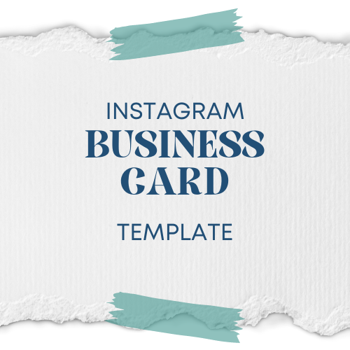 Instagram Business Card Template